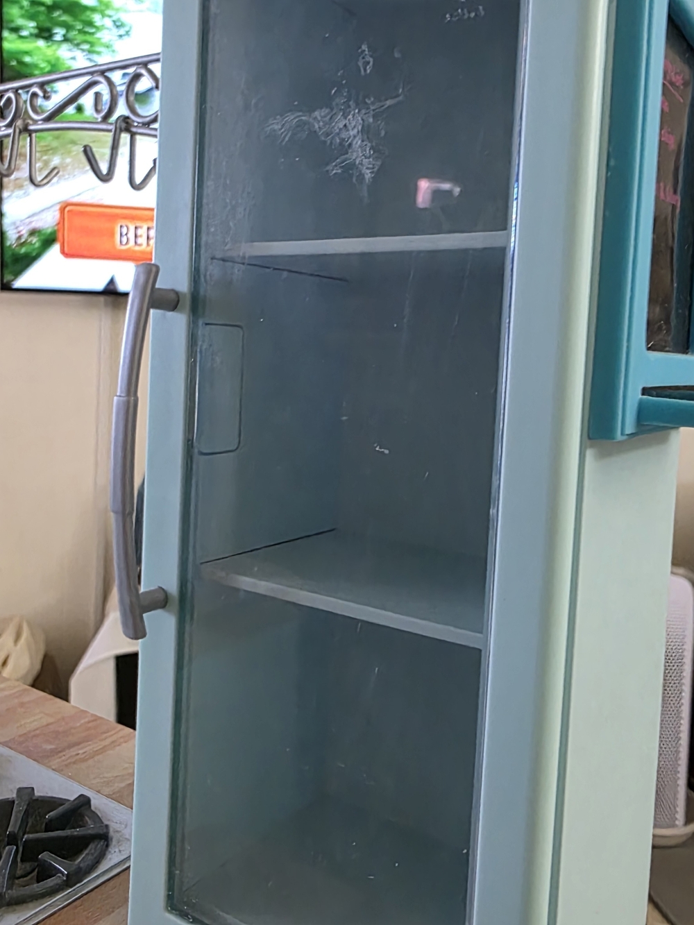 American Girl Aqua Play Kitchen with Silver Accents Retired - Picture 3 of 12
